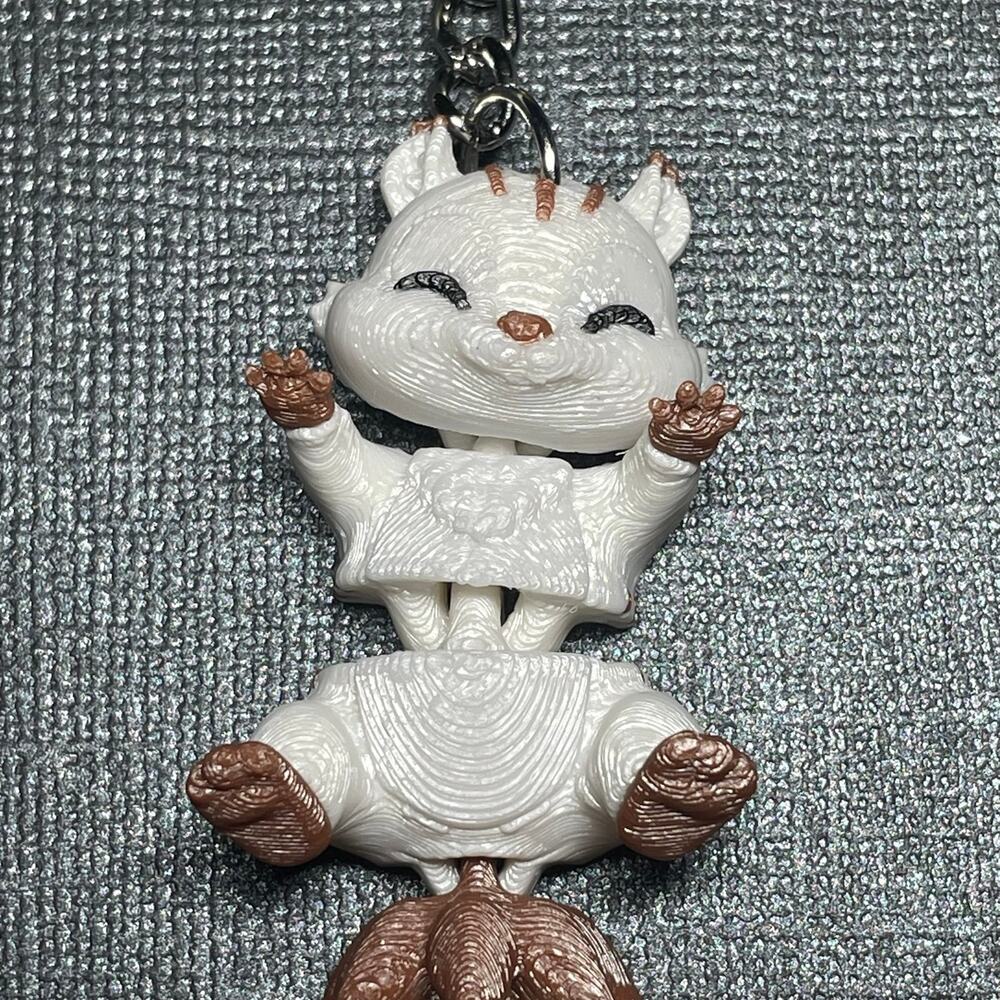 3D Printed Squirrel Key Ring